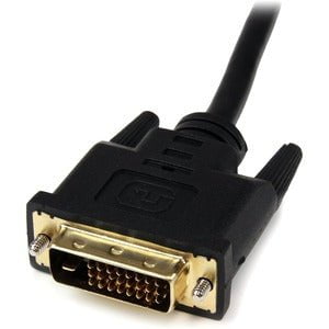 StarTech.com 8in HDMIÂ® to DVI-D Video Cable Adapter - HDMI Female to DVI Male - 20.32 cm DVI/HDMI Video Cable for Video Device, Notebook - First End: 1 x 19-pin HDMI Digital Audio/Video - Female - Second End: 1 x 25-pin DVI-D Digital Video - Male - Suppo IM2325419