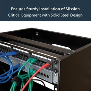 StarTech.com 8U Wall Mount Rack, 14in Deep, 19 inch Wall Mount Network Rack, Wall Mounting Patch Panel Bracket for Switch/IT Equipment - For Patch Panel, LAN Switch - 8U Rack Height x 449.58 mm Rack Width x 304.80 mm Rack Depth - Wall Mountable - Black - IM3418949