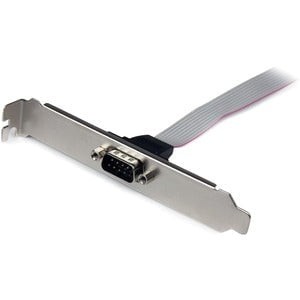 StarTech.com 9-pin Serial to 10-pin Header Slot Plate - Serial panel - DB-9 (M) - 10 pin IDC (F) - 41 cm - 40.64 cm Serial Data Transfer Cable for Motherboard, PC - First End: 1 x 9-pin DB-9 Serial - Male - Second End: 1 x 10-pin IDC Serial - Female - Gre IM1613922