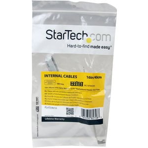 StarTech.com 9-pin Serial to 10-pin Header Slot Plate - Serial panel - DB-9 (M) - 10 pin IDC (F) - 41 cm - 40.64 cm Serial Data Transfer Cable for Motherboard, PC - First End: 1 x 9-pin DB-9 Serial - Male - Second End: 1 x 10-pin IDC Serial - Female - Gre IM1613922