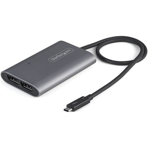 StarTech.com Adattatore Thunderbolt 3 a doppio monitor DisplayPort 4K 60Hz o singolo 8K/5K - Adattatore video TB3 a 2x DP 1.4 Mac/Windows - 1 x 24-pin Type C Thunderbolt 3 - Male - 2 x DisplayPort DisplayPort 1.4 Digital Audio/Video - Female - 7680 x 4320 IM5046740