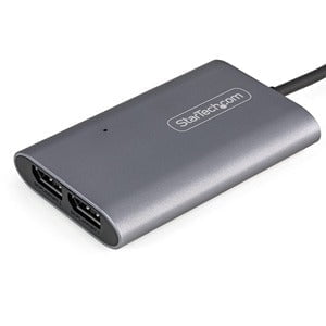 StarTech.com Adattatore Thunderbolt 3 a doppio monitor DisplayPort 4K 60Hz o singolo 8K/5K - Adattatore video TB3 a 2x DP 1.4 Mac/Windows - 1 x 24-pin Type C Thunderbolt 3 - Male - 2 x DisplayPort DisplayPort 1.4 Digital Audio/Video - Female - 7680 x 4320 IM5046740