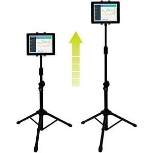 StarTech.com Adjustable Tablet Tripod Stand - For 6.5" to 7.8" Wide Tablets - Height adjustable from 29.3" to 62" (74.5 cm to 157 cm) - Rotate the tablet 360 degrees - Tilt the screen to your preferred viewing angle - Present content with a steady screen IM3372932
