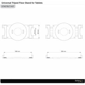 StarTech.com Adjustable Tablet Tripod Stand - For 6.5" to 7.8" Wide Tablets - Height adjustable from 29.3" to 62" (74.5 cm to 157 cm) - Rotate the tablet 360 degrees - Tilt the screen to your preferred viewing angle - Present content with a steady screen IM3372932
