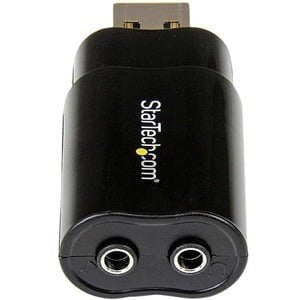 StarTech.com Audio USB Adapter - 1 x Type A USB 2.0 USB Male - 1 x Mini-phone Audio In Female, 1 x Mini-phone Audio Out Female - Black - TAA Compliant IM1597687