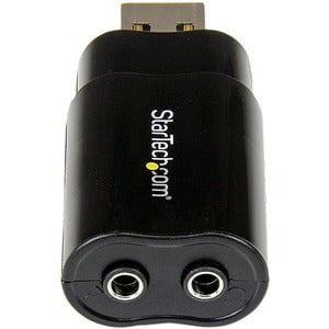 StarTech.com Audio USB Adapter - 1 x Type A USB 2.0 USB Male - 1 x Mini-phone Audio In Female, 1 x Mini-phone Audio Out Female - Black - TAA Compliant IM1597687