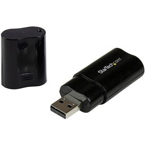 StarTech.com Audio USB Adapter - 1 x Type A USB 2.0 USB Male - 1 x Mini-phone Audio In Female, 1 x Mini-phone Audio Out Female - Black - TAA Compliant IM1597687