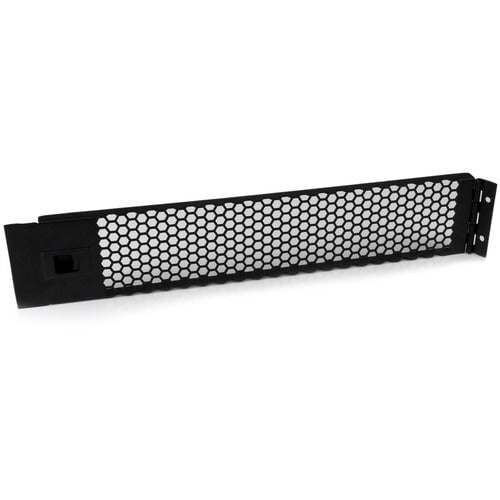 StarTech.com Blanking Panel - 2U - Vented - Hinged Rack Panel - 19in - TAA Compliant - Hassle-free Installation - Filler Panel - Steel - Black - 2U Rack Height - 1 Pack - 88.1 mm Height - 482.1 mm Width - 15 mm Depth - TAA Compliant IM2748358