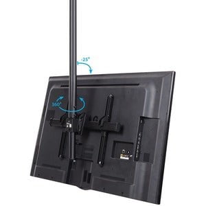 StarTech.com Ceiling TV Mount - 1.8' to 3' Short Pole - 32 to 75" TVs with a weight capacity of up to 110 lb. (50 kg) - Telescopic pole can extend from 22" to 33.5" (560 to 910 mm) - Ceiling mount swivels +60 /-60 degrees to adjust to your ceiling - Swive IM3612495