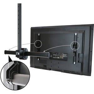 StarTech.com Ceiling TV Mount - 1.8' to 3' Short Pole - 32 to 75" TVs with a weight capacity of up to 110 lb. (50 kg) - Telescopic pole can extend from 22" to 33.5" (560 to 910 mm) - Ceiling mount swivels +60 /-60 degrees to adjust to your ceiling - Swive IM3612495