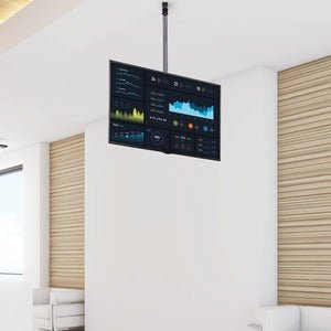 StarTech.com Ceiling TV Mount - 1.8' to 3' Short Pole - 32 to 75" TVs with a weight capacity of up to 110 lb. (50 kg) - Telescopic pole can extend from 22" to 33.5" (560 to 910 mm) - Ceiling mount swivels +60 /-60 degrees to adjust to your ceiling - Swive IM3612495