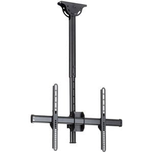 StarTech.com Ceiling TV Mount - 1.8' to 3' Short Pole - 32 to 75" TVs with a weight capacity of up to 110 lb. (50 kg) - Telescopic pole can extend from 22" to 33.5" (560 to 910 mm) - Ceiling mount swivels +60 /-60 degrees to adjust to your ceiling - Swive IM3612495