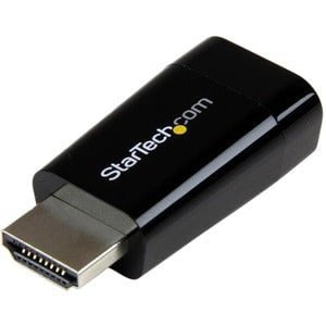 StarTech.com Compact HDMI to VGA Adapter Converter - 1920x1200/1080p - 1 Pack - 1 x 19-pin HDMI Digital Video Male - 1 x 15-pin HD-15 VGA Female - 1920 x 1200 Supported - Black IM2523148