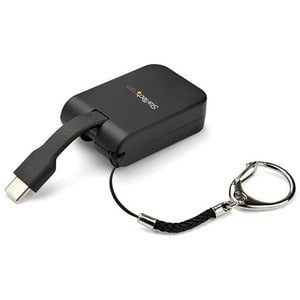 StarTech.com Compact USB C to HDMI Adapter - 4K 30Hz USB Type-C to HDMI Video Display Converter w/ Keychain Ring- Thunderbolt 3 Compatible - USB-C (DP 1.2 Alt Mode/HBR2) to HDMI 1.4 video |4K 30Hz/7.1 Audio/HDCP 2.2/1.4 | 1080p/TB3 Compatible - USB Type-C IM4796172