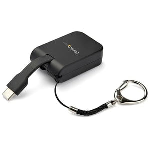 StarTech.com Compact USB C to HDMI Adapter - 4K 30Hz USB Type-C to HDMI Video Display Converter w/ Keychain Ring- Thunderbolt 3 Compatible - USB-C (DP 1.2 Alt Mode/HBR2) to HDMI 1.4 video |4K 30Hz/7.1 Audio/HDCP 2.2/1.4 | 1080p/TB3 Compatible - USB Type-C IM4796172