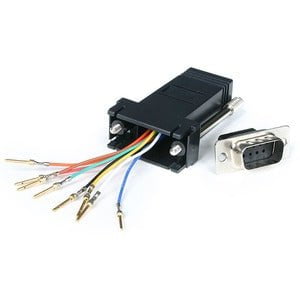 StarTech.com DB9 to RJ45 Modular Adapter - M/F - Serial adapter - DB-9 (M) - RJ-45 (F) - 1 x 9-pin DB-9 Male - 1 x RJ-45 Network Female - Black IM2487272