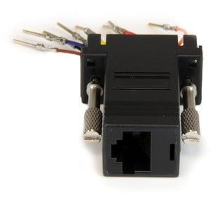 StarTech.com DB9 to RJ45 Modular Adapter - M/F - Serial adapter - DB-9 (M) - RJ-45 (F) - 1 x 9-pin DB-9 Male - 1 x RJ-45 Network Female - Black IM2487272