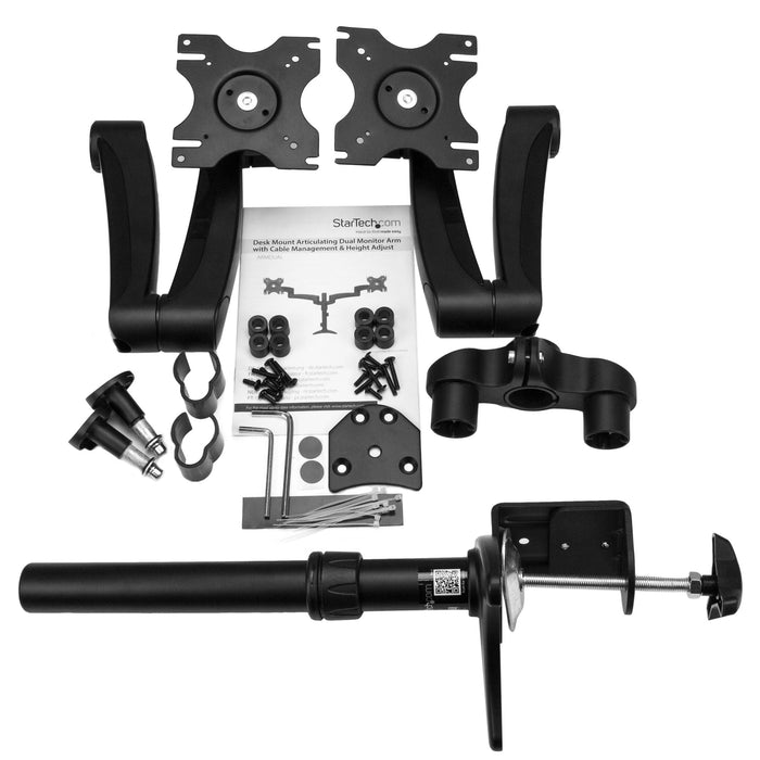 Startech.com Desk Mount Dual Monitor Arm, Articulating, Up To 24" Monitor DDARMDUAL