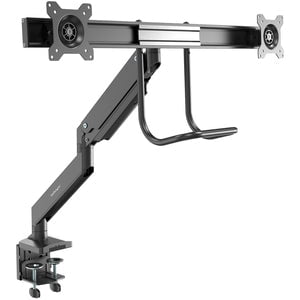 StarTech.com Desk Mount Dual Monitor Arm, Ergonomic VESA Mount 32" (17.6lb/8kg) Displays, Crossbar Handle for Full Motion, C-Clamp/Grommet - Height Adjustable - 2 Display(s) Supported - 43.2 cm to 81.3 cm (32") Screen Support - 15.97 kg Load Capacity - 75 IM4935771