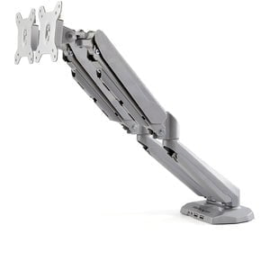 StarTech.com Desk Mount Dual Monitor Arm with USB & 3.5mm Audio, Desk Clamp Ergonomic VESA Mount for up to 32" (17.6lb/8kg) Displays - Height Adjustable - 2 Display(s) Supported - 38.1 cm to 81.3 cm (32") Screen Support - 15.97 kg Load Capacity - 75 x 75, IM4935770