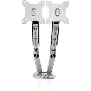 StarTech.com Desk Mount Dual Monitor Arm with USB & 3.5mm Audio, Desk Clamp Ergonomic VESA Mount for up to 32" (17.6lb/8kg) Displays - Height Adjustable - 2 Display(s) Supported - 38.1 cm to 81.3 cm (32") Screen Support - 15.97 kg Load Capacity - 75 x 75, IM4935770