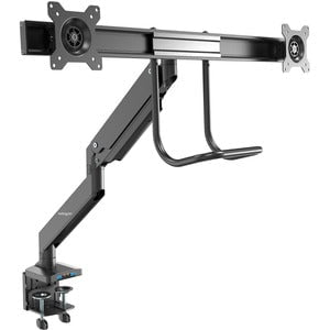 StarTech.com Desk Mount Dual Monitor Arm with USB & Audio, Slim Dual Monitor VESA Mount up to 32" (17.6lb/8kg) Displays, C-Clamp/Grommet - Height Adjustable - 2 Display(s) Supported - 43.2 cm to 81.3 cm (32") Screen Support - 15.97 kg Load Capacity - 75 x IM4904186