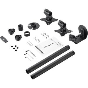 StarTech.com Desk Mount Dual Monitor Mount, Vertical, Steel Dual Monitor Arm, For VESA Mount Monitors up to 27" (22lb/10kg), Adjustable - Save workspace and increase productivity by mounting two monitors stacked above your desk - Desk mount dual monitor m IM3612483