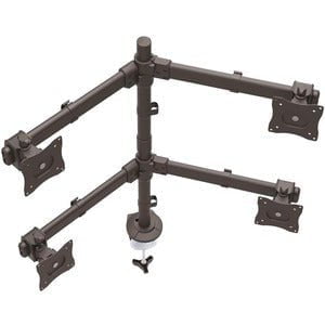 StarTech.com Desk Mount Quad Monitor Arm, 4 VESA Displays up to 27" (17.6lb/8kg), Ergonomic Height Adjustable Articulating Pole Mount - Height Adjustable - 4 Display(s) Supported - 33 cm to 68.6 cm (27") Screen Support - 31.93 kg Load Capacity - 75 x 75, IM3587611