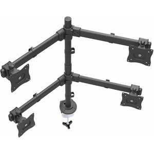 StarTech.com Desk Mount Quad Monitor Arm, 4 VESA Displays up to 27" (17.6lb/8kg), Ergonomic Height Adjustable Articulating Pole Mount - Height Adjustable - 4 Display(s) Supported - 33 cm to 68.6 cm (27") Screen Support - 31.93 kg Load Capacity - 75 x 75, IM3587611