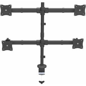 StarTech.com Desk Mount Quad Monitor Arm, 4 VESA Displays up to 27" (17.6lb/8kg), Ergonomic Height Adjustable Articulating Pole Mount - Height Adjustable - 4 Display(s) Supported - 33 cm to 68.6 cm (27") Screen Support - 31.93 kg Load Capacity - 75 x 75, IM3587611