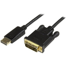StarTech.com DisplayPort to DVI Converter Cable - DP to DVI Adapter - 3ft - 1920x1200 - 91.44 cm DisplayPort/DVI Video Cable for Video Device, Monitor, Projector, Ultrabook - First End: 1 x 20-pin DisplayPort Digital Audio/Video - Male - Second End: 1 x 2 IM2965455