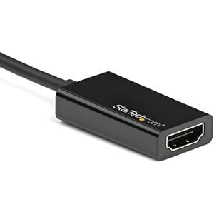 StarTech.com DisplayPort to HDMI Adapter, 4K 60Hz Active DP 1.4 to HDMI 2.0 Video Converter for Monitor/Display, Latching DP Connector - 1 Pack - 1 x 20-pin DisplayPort 1.4 Digital Audio/Video - Male - 1 x 19-pin HDMI 2.0 Digital Audio/Video - Female - Bl IM3493573