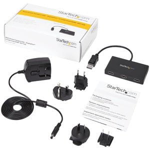 StarTech.com DisplayPort to HDMI Multi-Monitor Splitter - 3-Port MST Hub - 3840 × 2160 - 15.20 m Maximum Operating Distance - DisplayPort - 3 x HDMI Out - Plastic IM3063573