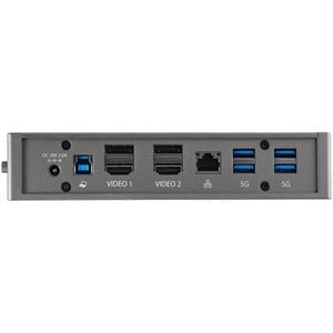 StarTech.com Docking Station - for Notebook - 40 W - USB 3.1 (Gen 1) Type B - USB Type-C - Network (RJ-45) - HDMI - DisplayPort - Black, Silver - Audio Line Out - Wired IM5135858