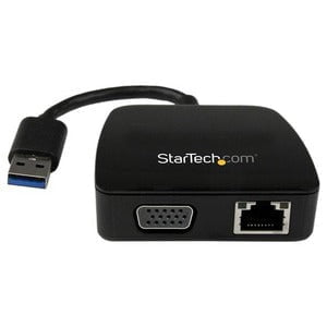 StarTech.com Docking Station - for Notebook/Desktop PC - USB 3.0 - 1 x USB Ports - 1 x USB 3.0 - Network (RJ-45) - VGA - Black - Wired - ChromeOS 55+ IM2818257