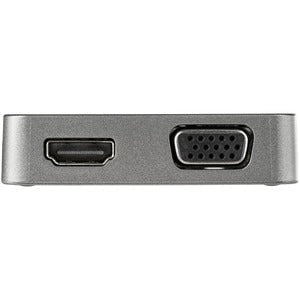 StarTech.com Docking Station - for Notebook/Tablet PC - USB 3.1 (Gen 2) Type C - 1 Displays Supported - 4K - 3840 x 2160, 2048 x 1280 - 2 x USB Ports - 1 x USB 3.0 - USB Type-A - USB Type-C - Network (RJ-45) - 1 x HDMI Ports - HDMI - VGA - Black - Thunder IM4936067