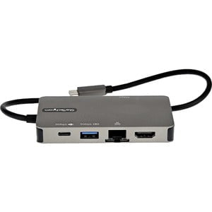 StarTech.com Docking Station - for Notebook/Tablet/Smartphone - 100 W - USB Type C - 1 Displays Supported - 4K - 3840 x 2160 - 2 x USB Type-A Ports - USB Type-A - 1 x USB Type-C Ports - USB Type-C - Network (RJ-45) - 1 x HDMI Ports - HDMI - VGA - Thunderb IM5325682