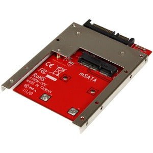 StarTech.com Drive Bay Adapter for 2.5" SATA/600 - Serial ATA/600 Host Interface Internal - Red - TAA Compliant - 1 x SSD Supported - 1 x Total Bay IM2590169