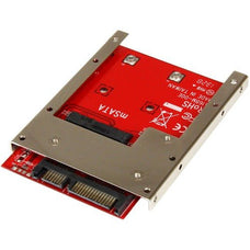 StarTech.com Drive Bay Adapter for 2.5" SATA/600 - Serial ATA/600 Host Interface Internal - Red - TAA Compliant - 1 x SSD Supported - 1 x Total Bay IM2590169