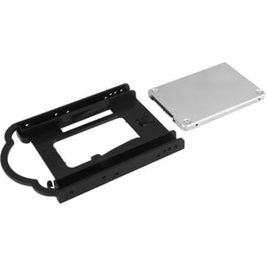 StarTech.com Drive Bay Adapter for 3.5" SATA/600, Serial Attached SCSI (SAS), U.2 Internal - Black - Easily install one 2.5" solid-state drive or hard drive into a 3.5" bay, without requiring any additional hardware or tools - 2.5in SSD/HDD mounting brack IM3418936