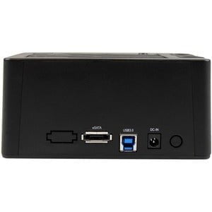 StarTech.com Drive Dock SATA/600 - USB 3.0 Type B, eSATA Host Interface - UASP Support External - Black - Dual-Bay Hard Drive Dock for 2.5" / 3.5" SATA Drives; SATA I/II/III HDD/SSD; eSATA (6 Gbps) or USB 3.2 (5 Gbps) Host Connection; Top-Loading Drive Ba IM2684966