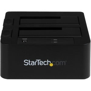 StarTech.com Drive Dock SATA/600 - USB 3.0 Type B, eSATA Host Interface - UASP Support External - Black - Dual-Bay Hard Drive Dock for 2.5" / 3.5" SATA Drives; SATA I/II/III HDD/SSD; eSATA (6 Gbps) or USB 3.2 (5 Gbps) Host Connection; Top-Loading Drive Ba IM2684966