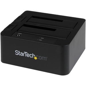 StarTech.com Drive Dock SATA/600 - USB 3.0 Type B, eSATA Host Interface - UASP Support External - Black - Dual-Bay Hard Drive Dock for 2.5" / 3.5" SATA Drives; SATA I/II/III HDD/SSD; eSATA (6 Gbps) or USB 3.2 (5 Gbps) Host Connection; Top-Loading Drive Ba IM2684966