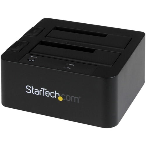 StarTech.com Drive Dock SATA/600 - USB 3.0 Type B, eSATA Host Interface - UASP Support External - Black - Dual-Bay Hard Drive Dock for 2.5" / 3.5" SATA Drives; SATA I/II/III HDD/SSD; eSATA (6 Gbps) or USB 3.2 (5 Gbps) Host Connection; Top-Loading Drive Ba IM2684966
