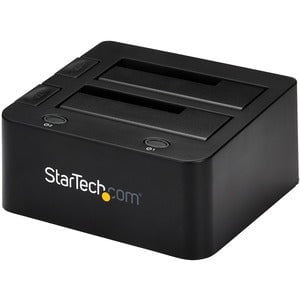 StarTech.com Drive Dock SATA/600 - USB 3.0 Type B Host Interface - UASP Support External - Black - Dual-Bay Hard Drive Dock for 2.5/3.5" SATA and IDE Drives; SATA III and IDE (40 pin, EIDE/PATA) HDD/SSD; USB 3.2 (5 Gbps) Host Connection; Top-Loading Drive IM2875735