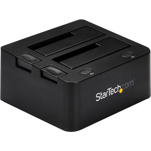 StarTech.com Drive Dock SATA/600 - USB 3.0 Type B Host Interface - UASP Support External - Black - Dual-Bay Hard Drive Dock for 2.5/3.5" SATA and IDE Drives; SATA III and IDE (40 pin, EIDE/PATA) HDD/SSD; USB 3.2 (5 Gbps) Host Connection; Top-Loading Drive IM2875735