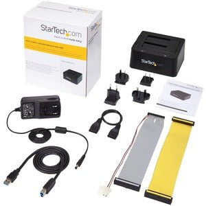 StarTech.com Drive Dock SATA/600 - USB 3.0 Type B Host Interface - UASP Support External - Black - Dual-Bay Hard Drive Dock for 2.5/3.5" SATA and IDE Drives; SATA III and IDE (40 pin, EIDE/PATA) HDD/SSD; USB 3.2 (5 Gbps) Host Connection; Top-Loading Drive IM2875735