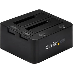 StarTech.com Drive Dock SATA/600 - USB 3.0 Type B Host Interface - UASP Support External - Black - Dual-Bay Hard Drive Dock for 2.5/3.5" SATA and IDE Drives; SATA III and IDE (40 pin, EIDE/PATA) HDD/SSD; USB 3.2 (5 Gbps) Host Connection; Top-Loading Drive IM2875735