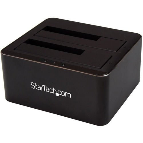StarTech.com Drive Dock SATA/600 - USB 3.1 Type B Host Interface - UASP Support External - Black - Dual-Bay Hard Drive Dock for 2.5" / 3.5" SATA Drives; SATA I/II/III HDD/SSD; USB 3.2 Gen 1 (5 Gbps) Host Connection; Top-Loading Drive Bays w/ Drive Doors; IM3970056