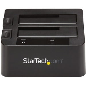 StarTech.com Drive Dock SATA/600 - USB 3.1 Type B Host Interface - UASP Support External - Black - Dual-Bay Hard Drive Dock for 2.5" / 3.5" SATA Drives; SATA III (6.0 Gbps) HDD/SSD; USB 3.2 Gen 2 (10 Gbps) Host Connection; Top-Loading Drive Bay w/ Drive D IM2997218